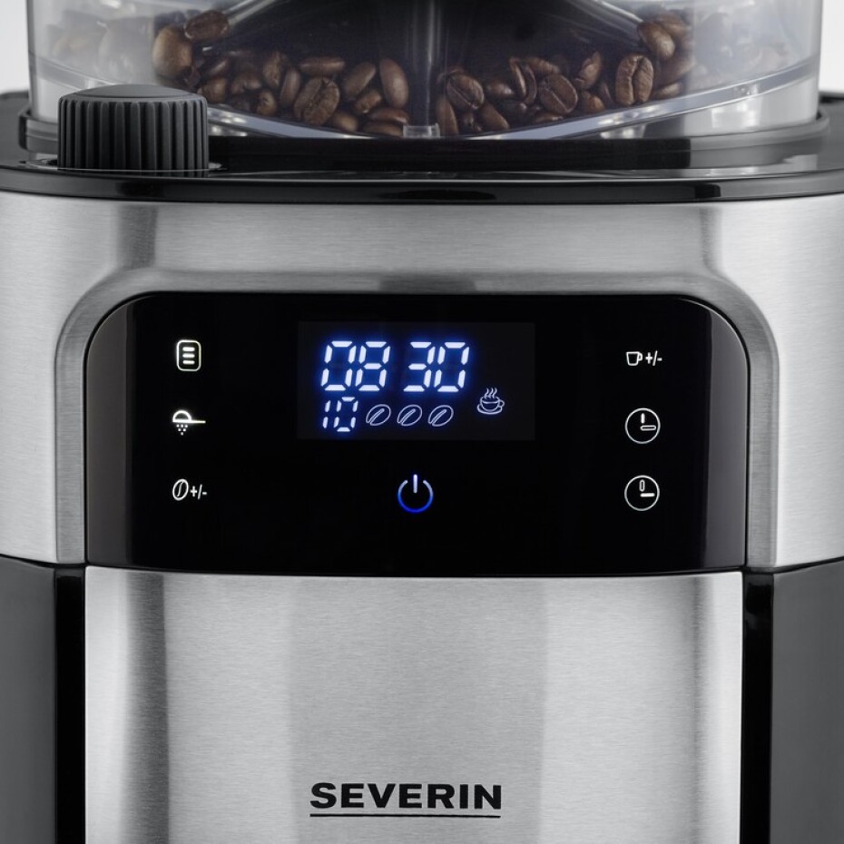Automatický kávovar KA 4813, s mlýnkem na kávu , černá, Severin - main (2)