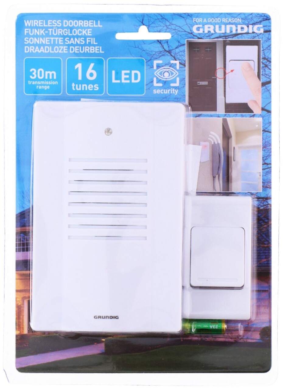 GRUNDIG Bezdrátový zvonek domovní 16 melodií ED-208792 - main (2)