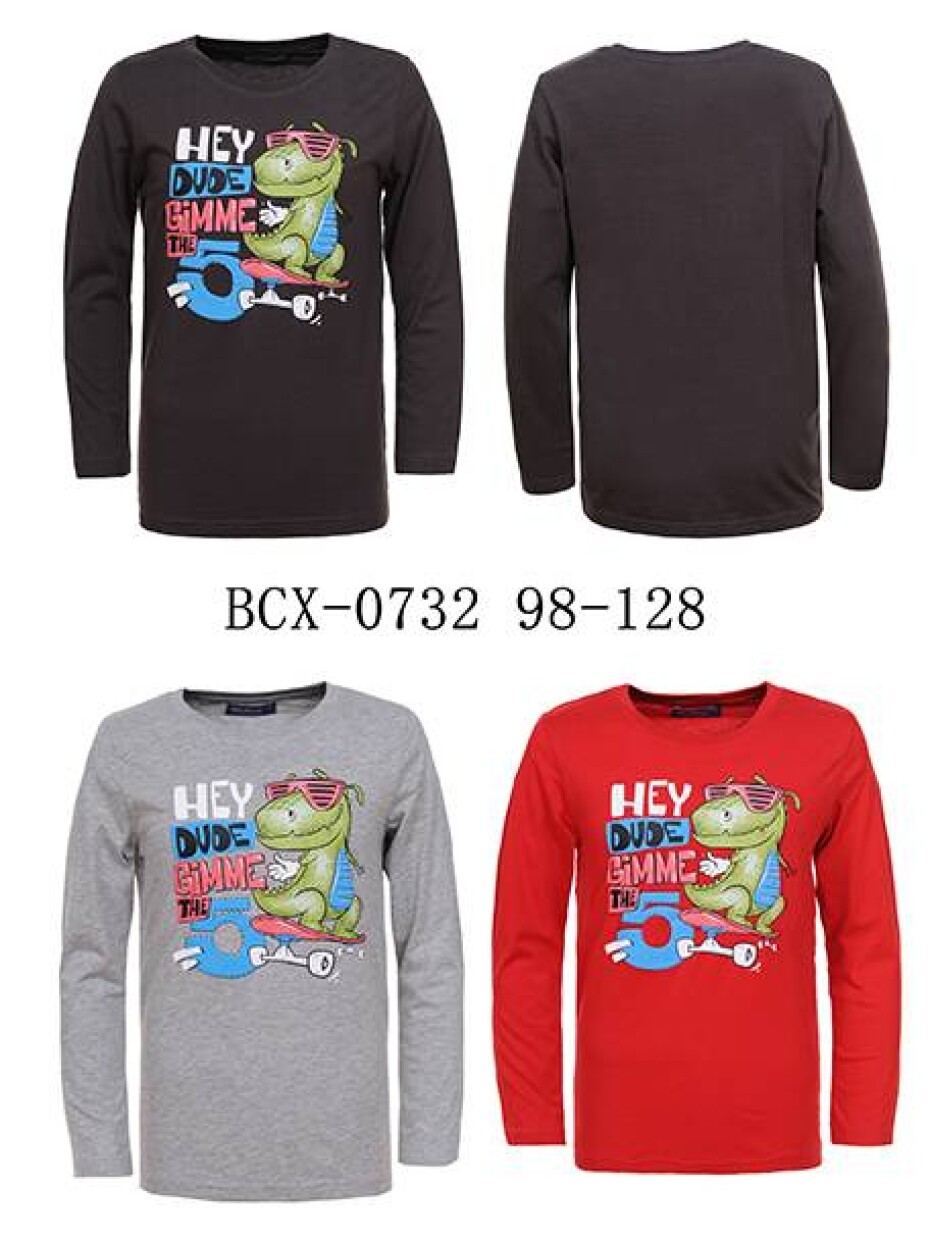 Chlapecké triko - Glo-Story BCX-0732, světle šedá Barva: Světlá šedá, Velikost: 98 - main (0)