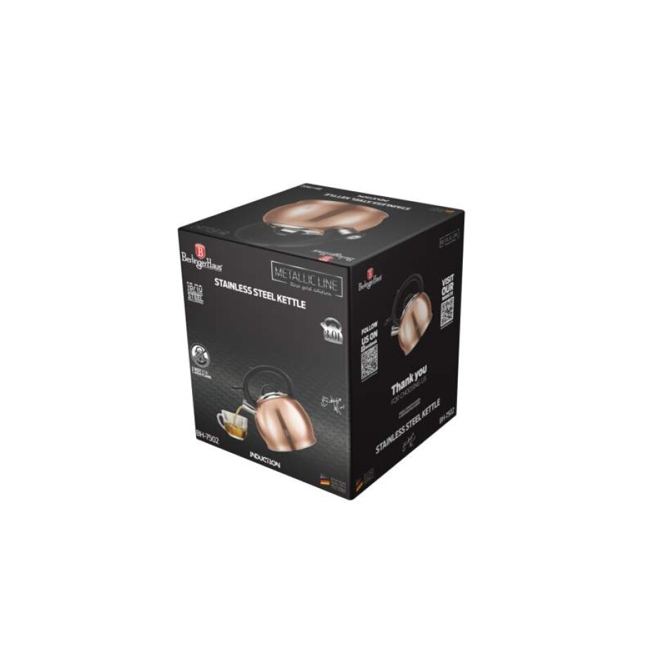 BERLINGERHAUS Konvice pískací 3,0 l Rosegold Metallic Line BH-7502 - main (1)