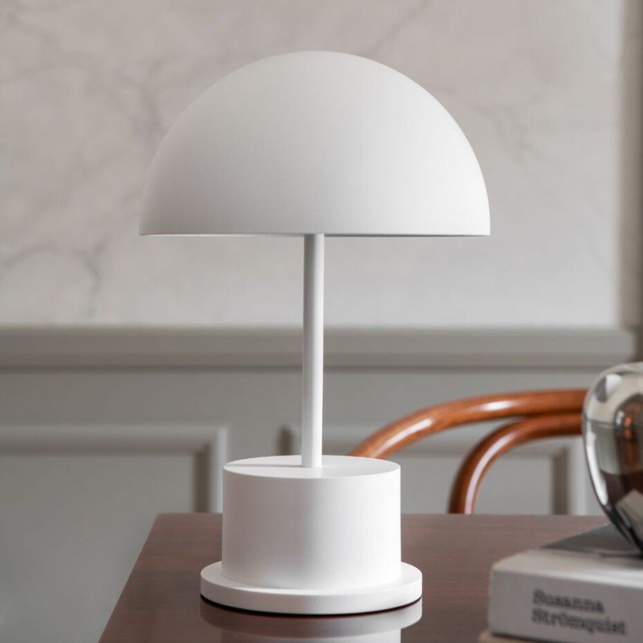 Přenosná stolní lampa RIVIERA 28 cm, bílá, Printworks - main (2)