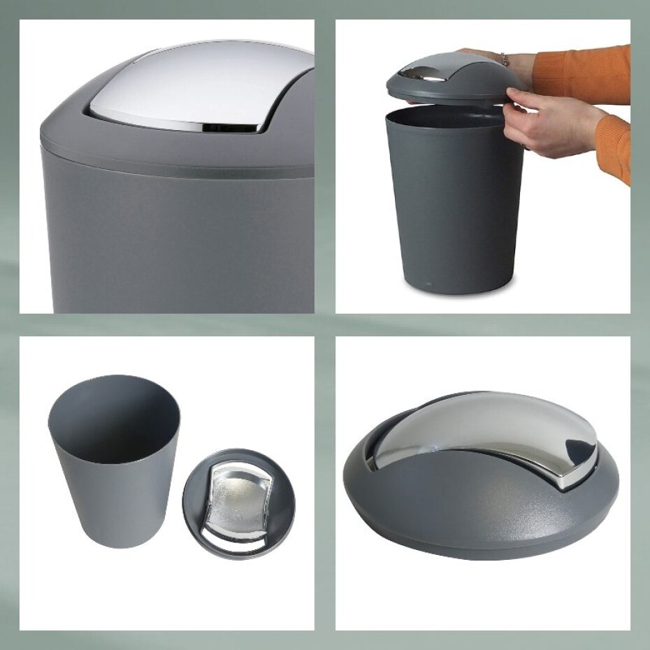 KELA Odpadkový koš MARTA 5l plast, černý KL-22300 - main (3)