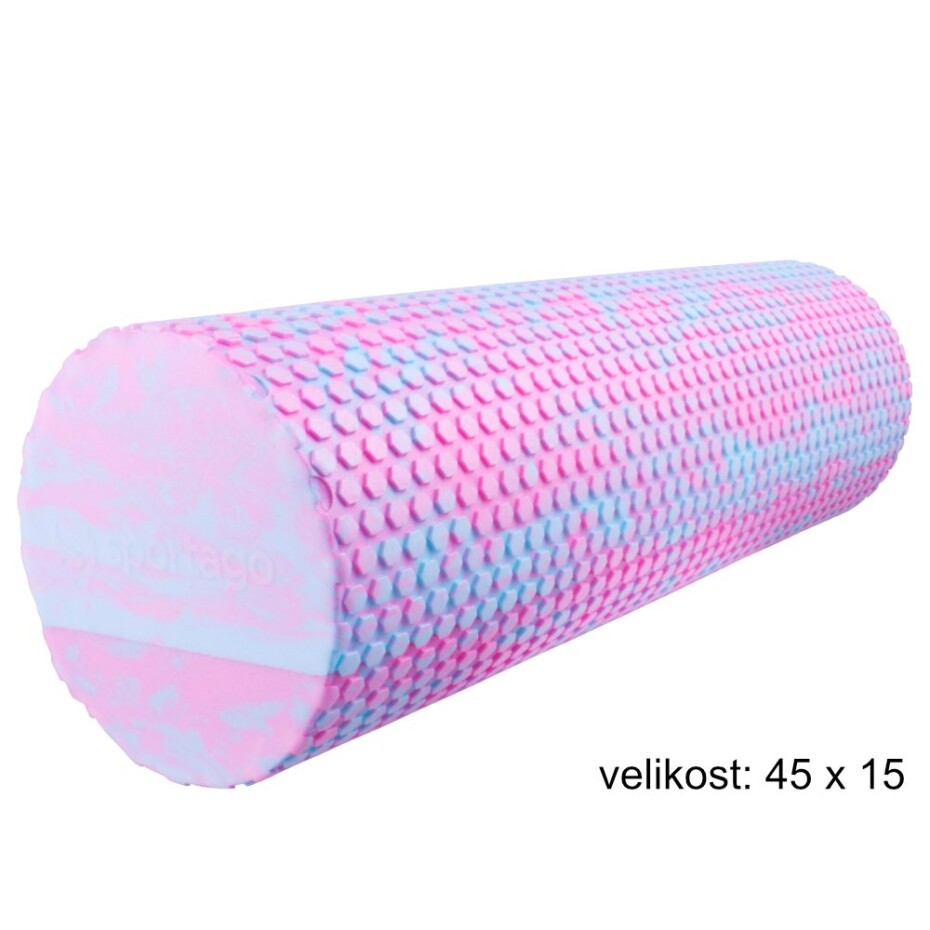 Yoga válec Sportago Seymour, modro-růžový - 90x15 cm - main (4)