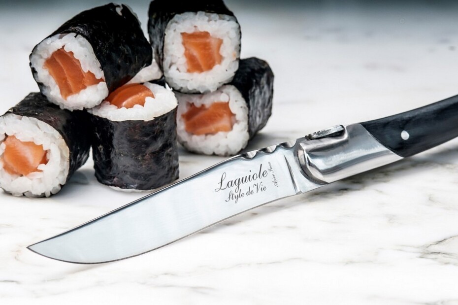 Steakový nůž LUXURY, sada 6 ks, černý eben, černý eben, Laguiole - main (1)