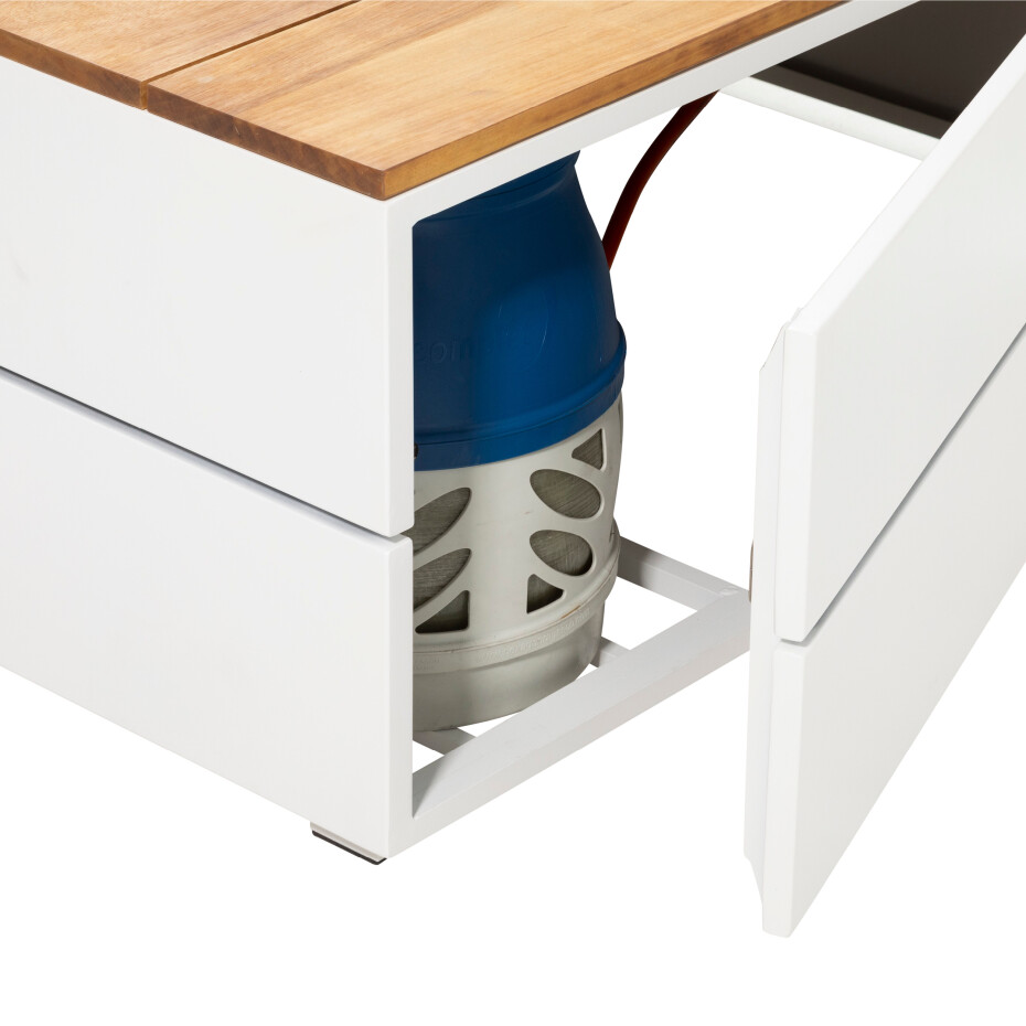 COSI Stůl s plynovým ohništěm cosipure 120 černý rám / deska teak - main (5)