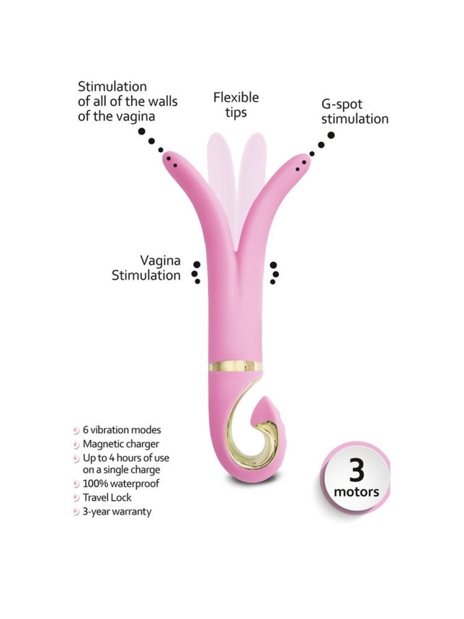 Dvojitý vibrátor G-Vibe 3 Candy Pink - main (2)