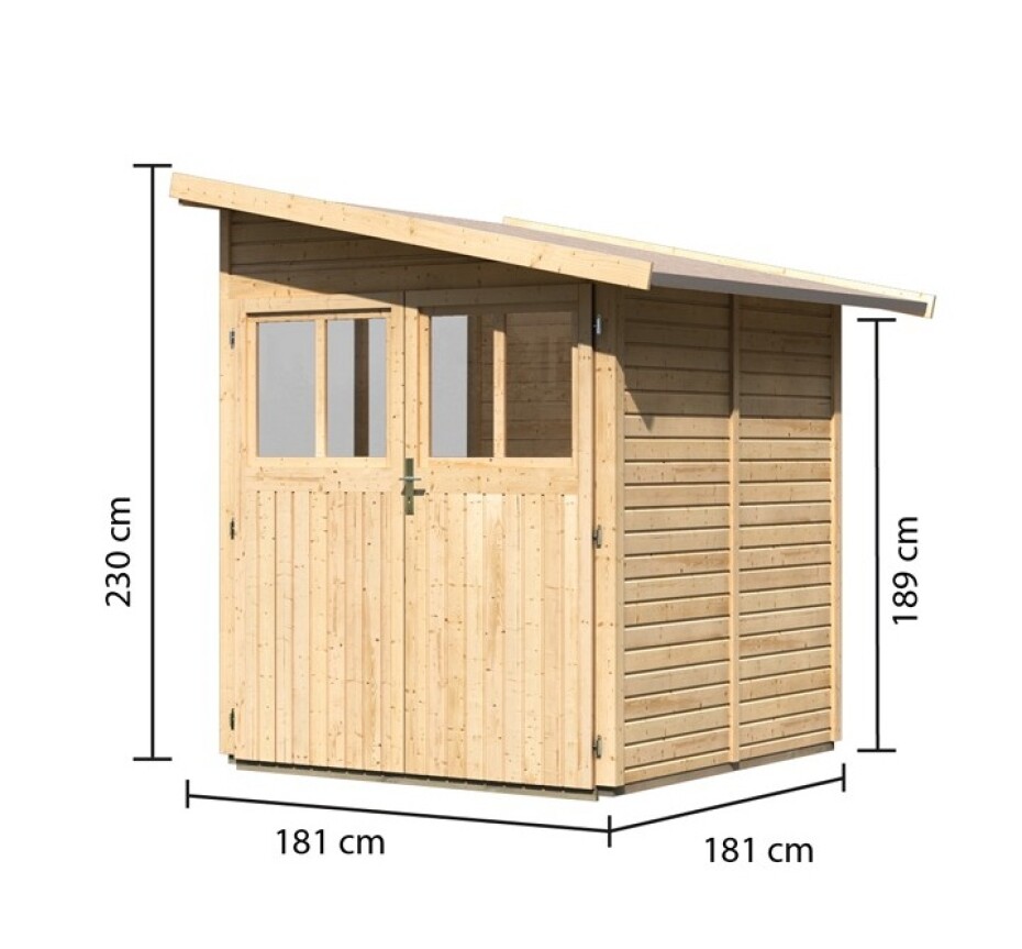 Dřevěný domek KARIBU WANDLITZ 2 (54600) natur LG3072 - main (1)