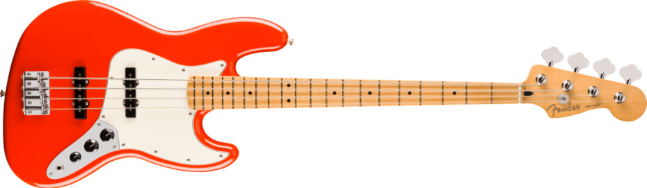 Fender Player II Jazz Bass Maple Fingerboard - Coral Red - main (0)