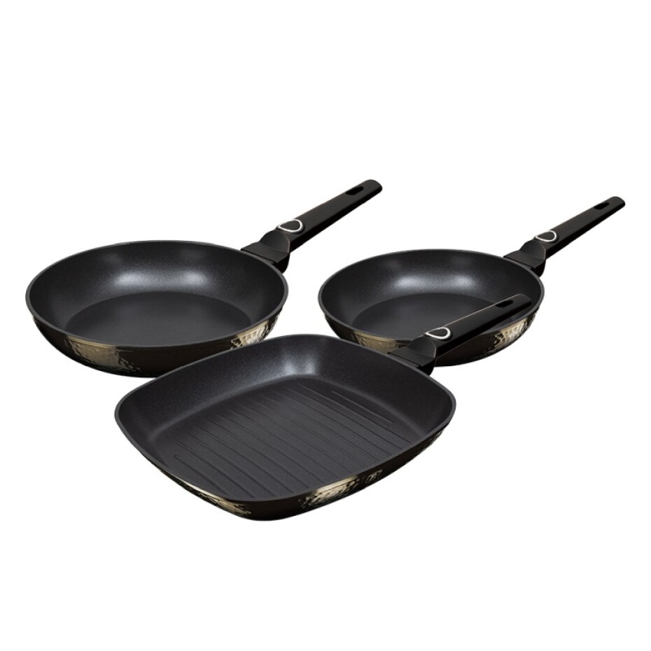 BERLINGERHAUS Sada pánví s titanovým povrchem 3 ks Primal Gloss Collection steak BH-6073 - main (0)
