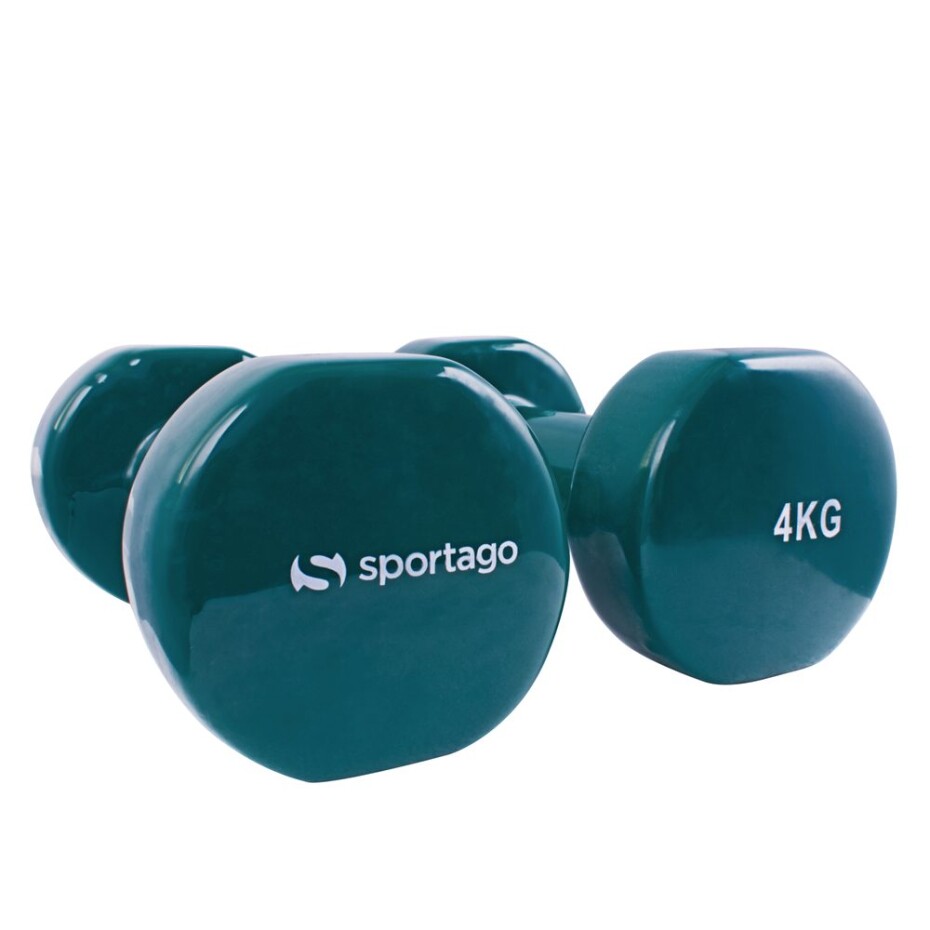 Vinylová činka Sportago Kirby, 2x4kg, zelená - main (2)