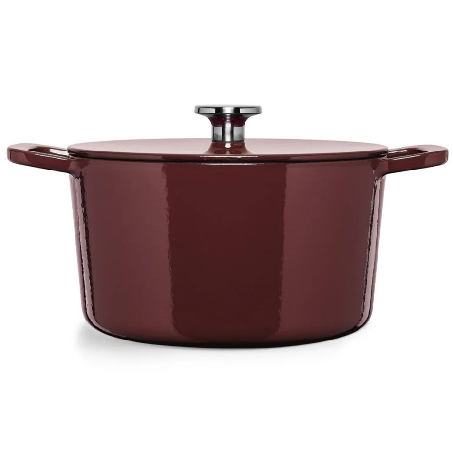 Zapékací mísa MOMENTS 24 cm, vínově červená, litina, Fissler - main (4)
