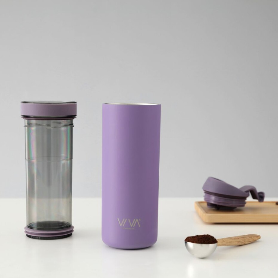 Termohrnek s infuzérem RECHARGE ANYTIME 460 ml, fialová, Viva Scandinavia - main (1)