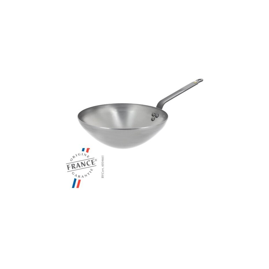 Wok MINERAL B 28 cm, s plochým dnem, železo, de Buyer - main (1)