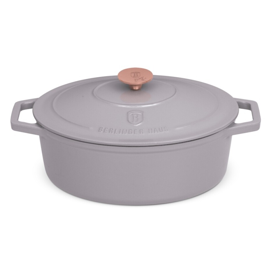 BERLINGERHAUS Pekáč litinový s poklicí 30 cm Taupe Collection BH-6541 - main (1)