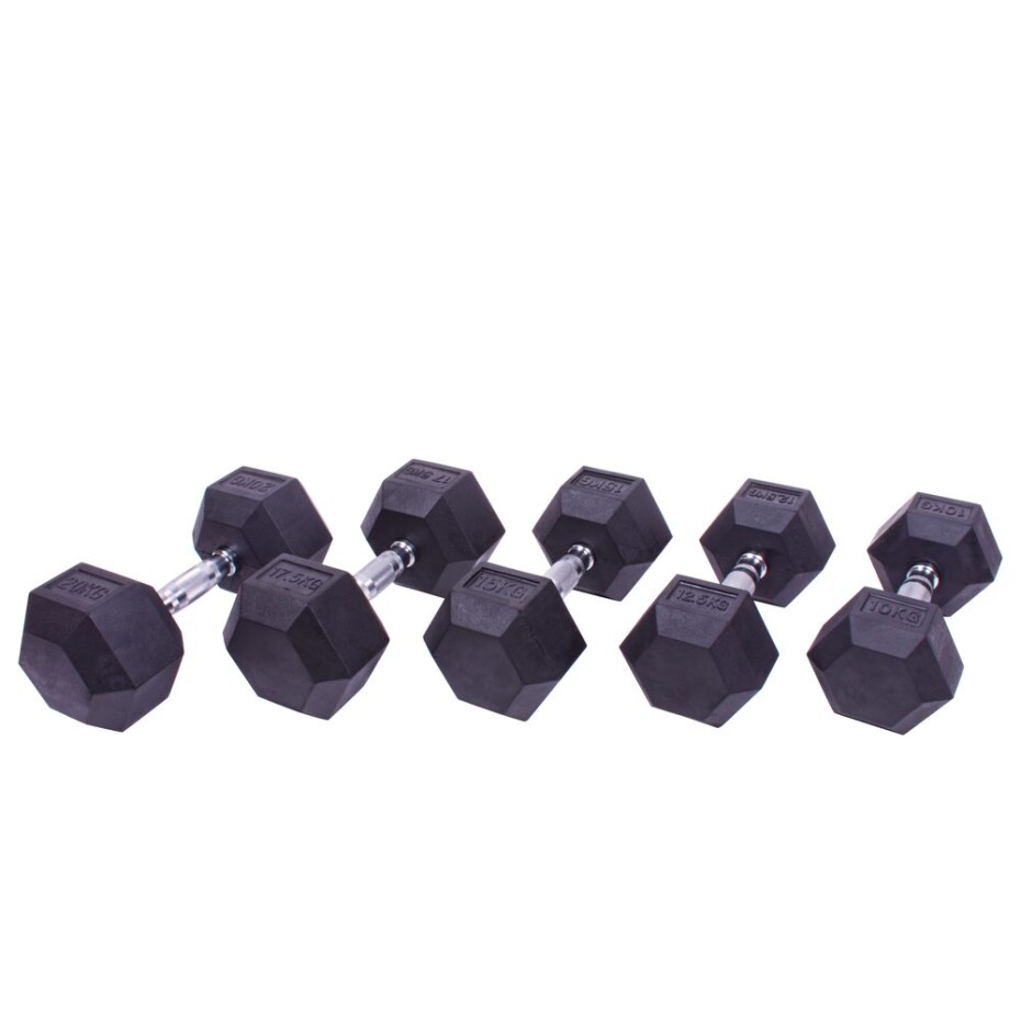 Sada jednoručních činek Sportago Hexagon - 10 + 12,5 + 15 + 17,5 + 20 kg - main (0)