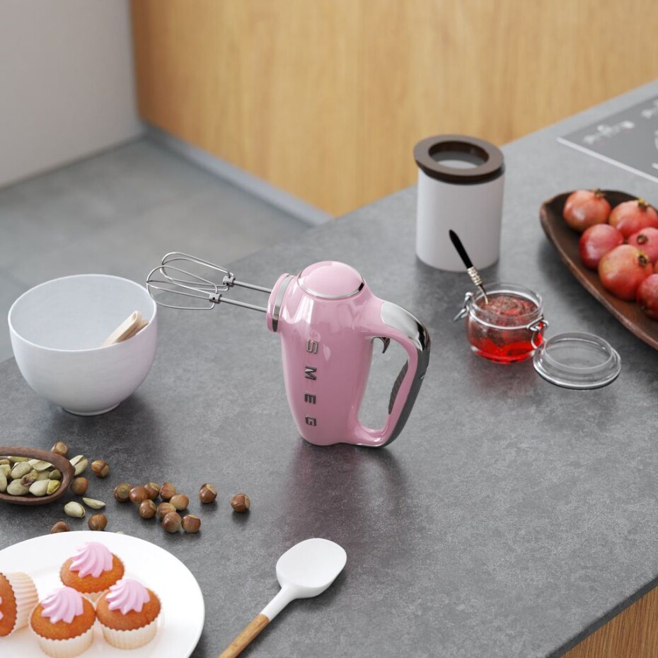 Ruční šlehač HMF01PKEU, pastelově růžová, SMEG - main (3)