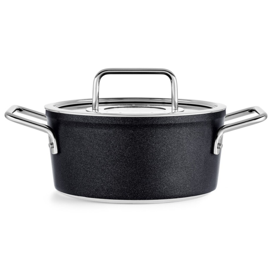 Vysoký kastrol ADAMANT 18 cm, černá, hliník, Fissler - main (2)