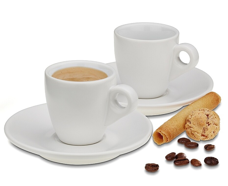 KELA Hrnek na espresso s podšálkem sada 4 ks MATTIA bílá KL-12748 - main (2)