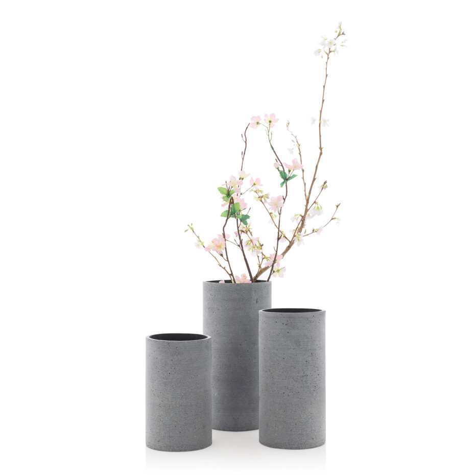 Váza COLUNA, střední, tmavě šedá, Blomus - main (2)