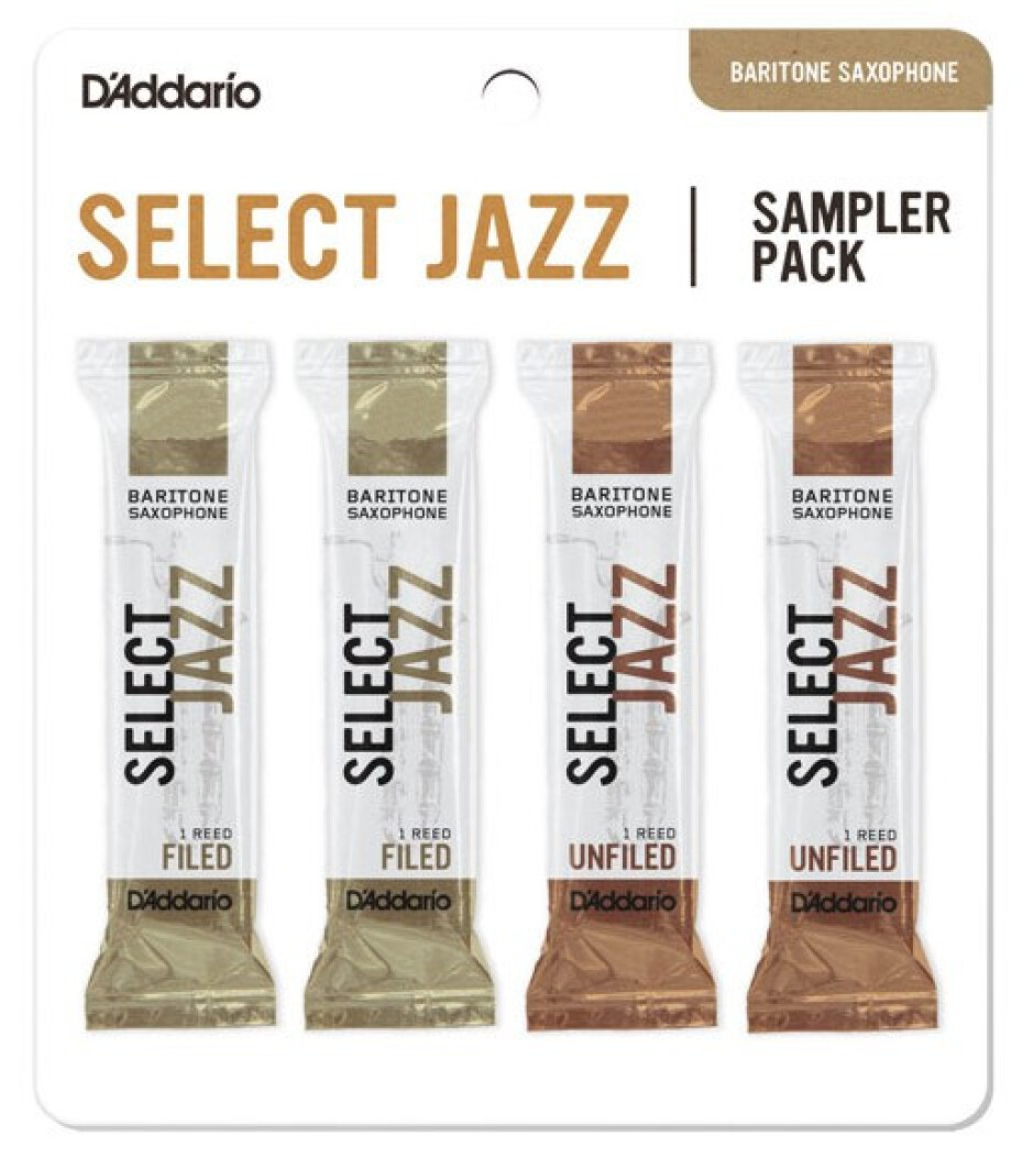Rico DSJ-L3S Select Jazz Reed Sampler Pack - Baritone Saxophone 3S/3M - 4-Pack - main (0)