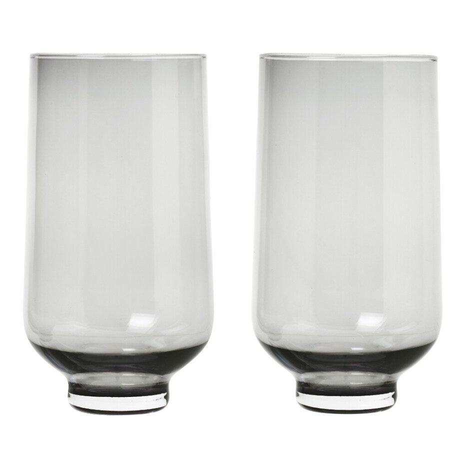 Sklenice na vodu FLOW 400 ml, sada 2 ks, kouřové sklo, Blomus - main (0)