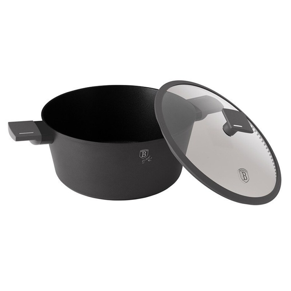 BERLINGERHAUS Kastrol s titanovým povrchem a poklicí 28 cm Antracit Collection BH-8132 - main (1)