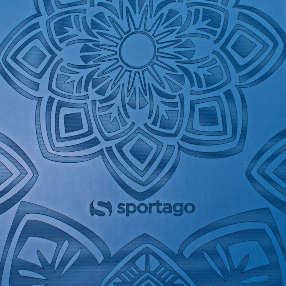 Gumová jóga podložka Sportago Šánti 183x66 cm - tmavě modrá - 4 mm - main (5)