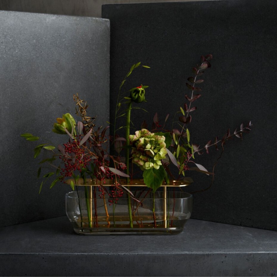 Váza IKEBANA 33 cm, zlatá, sklo, Fritz Hansen - main (3)
