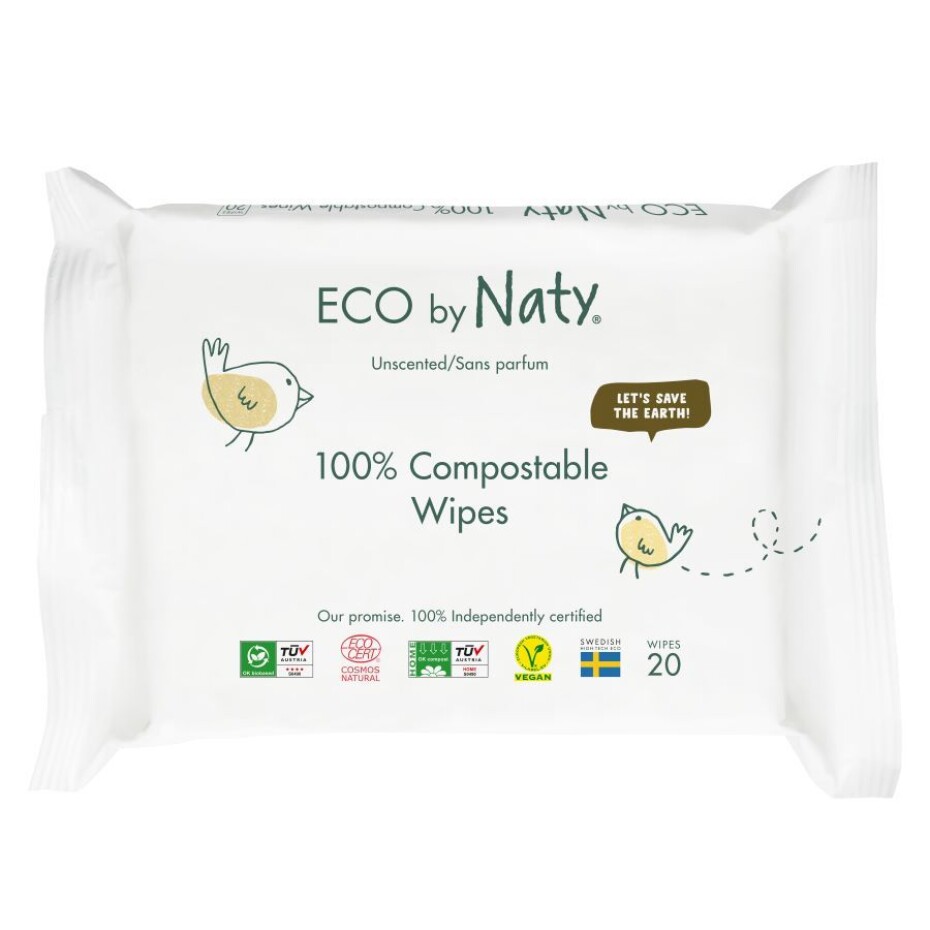 Naty ECO vlhčené ubrousky bez vůně - pro citlivou pokožku 20 ks - main (0)