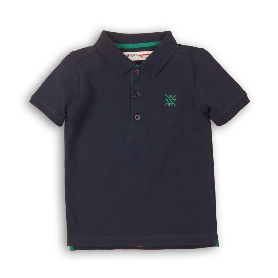 Tričko chlapecké Polo s krátkým rukávem, Minoti, 1POLO 2, tmavě modrá - 80/86 | 12-18m - main (0)