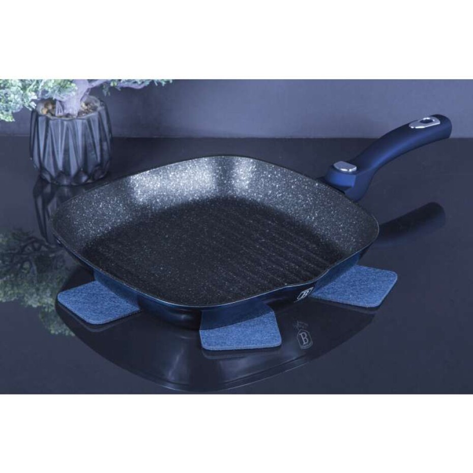 BERLINGERHAUS Pánev grilovací s odnímatelnou rukojetí 28 cm Aquamarine Metallic Line BH-7151 - main (2)