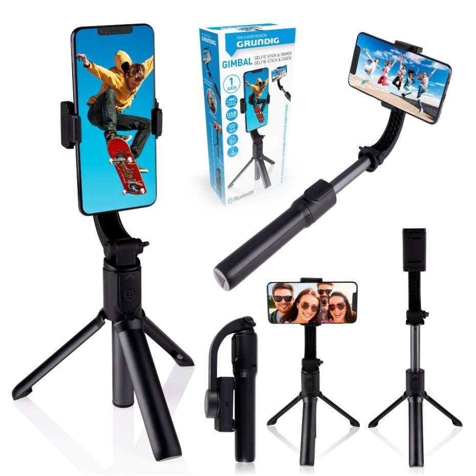 GRUNDIG Stativ na mobil GIMBAL a selfie tyč v jednom ED-224988 - main (1)