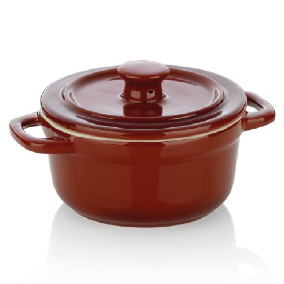 KELA Zapékací miska pekáček s poklicí MALIN 14 x 9,5 cm červená KL-11839 - main (0)