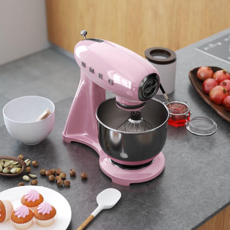 Kuchyňský robot SMF03PKEU, pastelově růžová, SMEG - main (3)