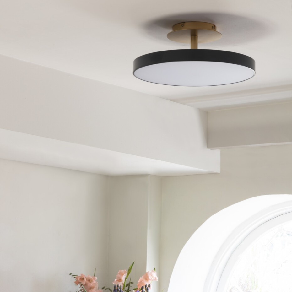 Závěsná lampa ASTERIA UP 43 cm, šedá / zlatá, hliník, Umage - main (2)