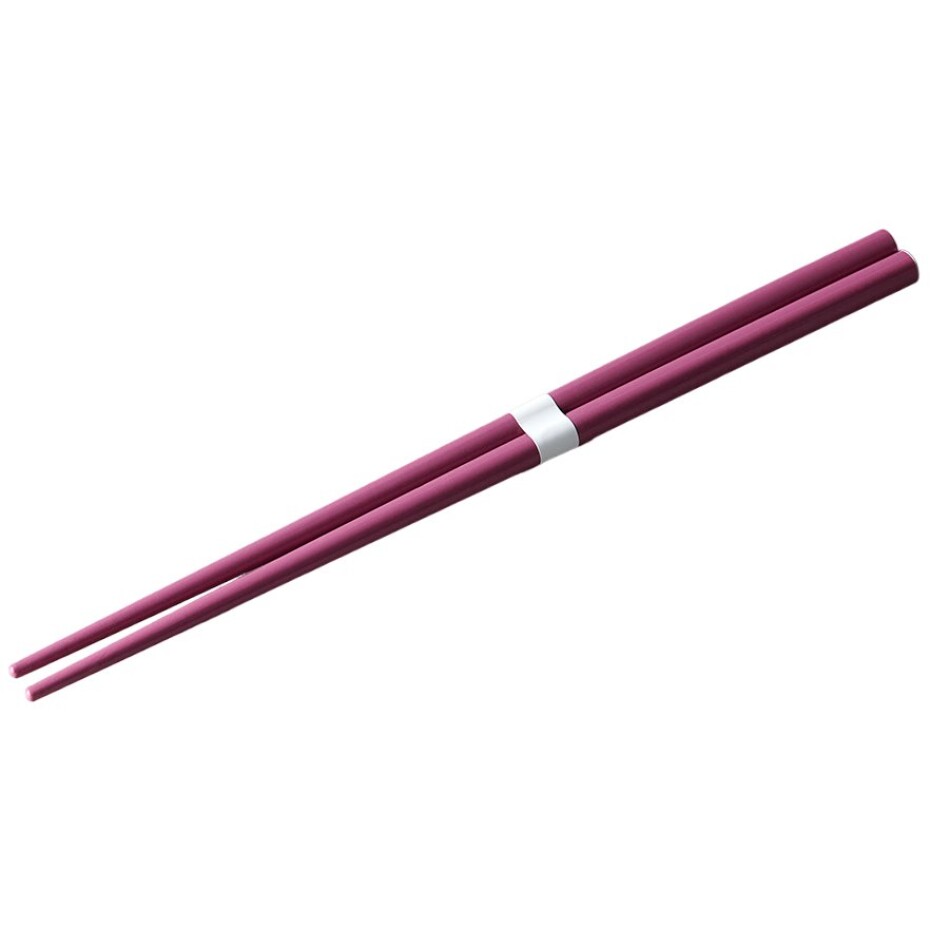 Jídelní hůlky 22,5 cm, švestková / bílá, bambus, MIJ - main (0)