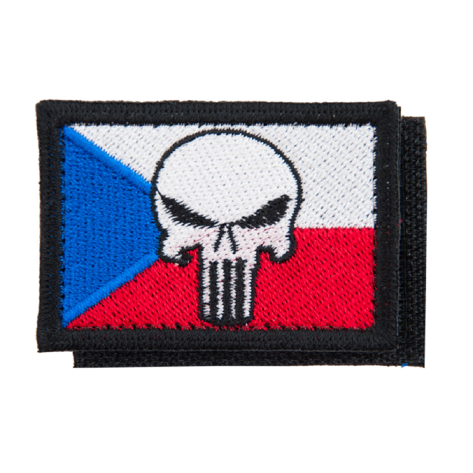 Nášivka: Vlajka Česká republika PUNISHER [55x38] [ssz] barevná - main (0)