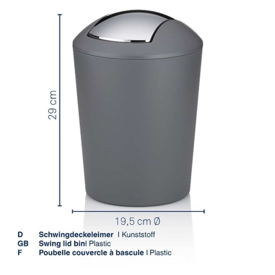 KELA Koš kosmetický MARTA 1,7 l plast starorůžová KL-24374 - main (5)