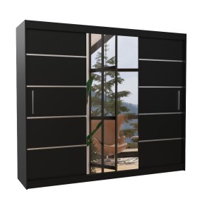 Product detail of ArtAdrk Šatní skříň SALTO | černá 250 cm