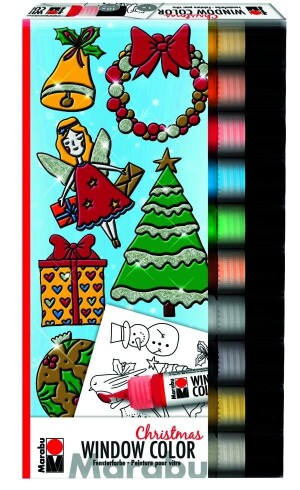 Product detail of Marabu Sada slupovacích barev KiDS Christmas Window Color 10 x 25 ml