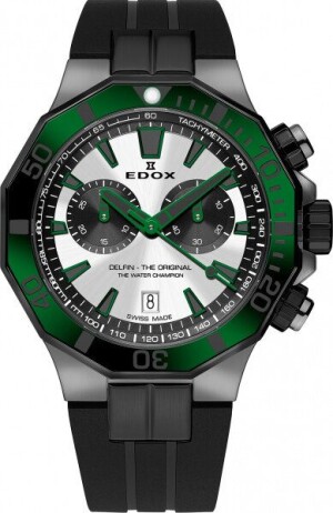 Product detail of EDOX Delfin Quartz Chronograph 10112-37GNVCA-ANV