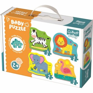 Product detail of Trefl Baby puzzle Zvířata na safari 4v1 3, 4, 5, 6 dílků