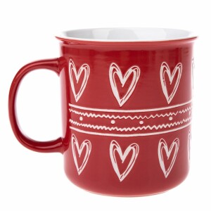Product detail of Vánoční keramický hrnek Christmas heart II červená, 710 ml