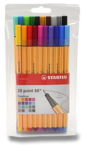 Product detail of Popisovač STABILO point liner 88 sada 20 ks