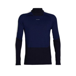 Product detail of Pánské tričko Icebreaker Merino 200 Oasis Sonebula LS High Neck Mid Navy/Royal Navy/Snow/Cb L