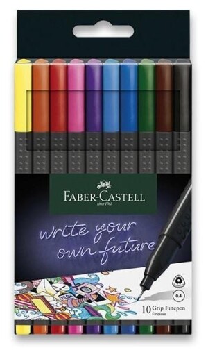 Product detail of Faber - Castell Popisovač Fineliner GRIP 0,4 mm - sada 10 ks