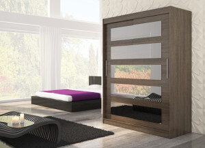 Product detail of ArtAdrk Šatní skříň MURANI | 150 cm Barva: Čokoládová