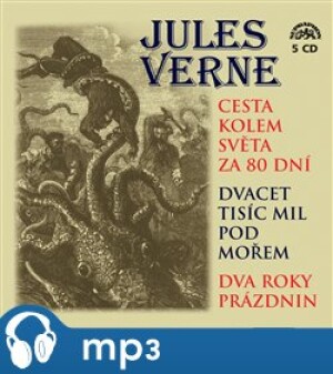 Product detail of Cesta kolem světa za 80 dní, Dvacet tisíc mil pod mořem, mp3 - Jules Verne