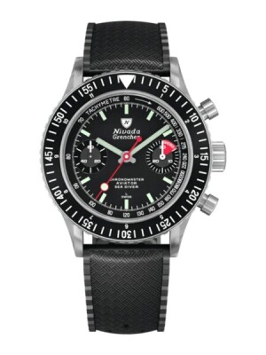 Product detail of Nivada Grenchen Chronomaster Lollipop Inter. Bezel - Manual - Rubber tropic