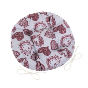 Product detail of Bellatex Sedák DITA kulatý prošívaný Krajkové srdce, 40 cm